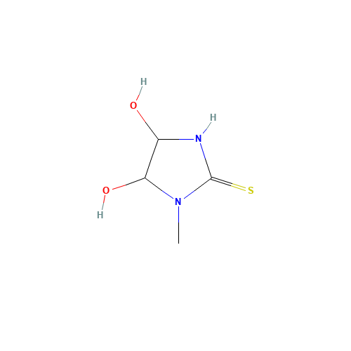 4,5-Dihydroxy-1-methyltetrahydro-2H-imidazole-2-thione (CAS: 265986-74-1) - Chemical Structure and Molecular Formula 