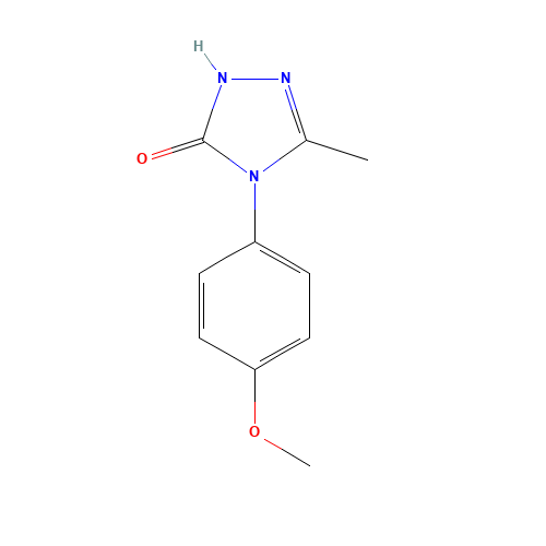 4-(4-Methoxyphenyl)-5-methyl-2,4-dihydro-3H-1,2,4-triazol-3-one (CAS: 85562-69-2) - Chemical Structure and Molecular Formula 