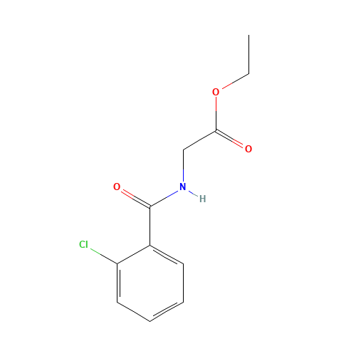 Ethyl 2-[(2-chlorobenzoyl)amino]acetate (CAS: 66824-94-0) - Chemical Structure and Molecular Formula 