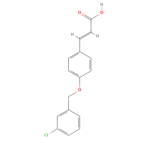 3-{4-[(3-Chlorobenzyl)oxy]phenyl}acrylic acid (CAS: 385383-37-9) - Related Chemical Product