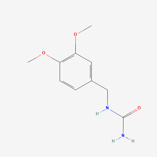 N-(3,4-Dimethoxybenzyl)urea (CAS: 65609-19-0) - Chemical Structure and Molecular Formula 