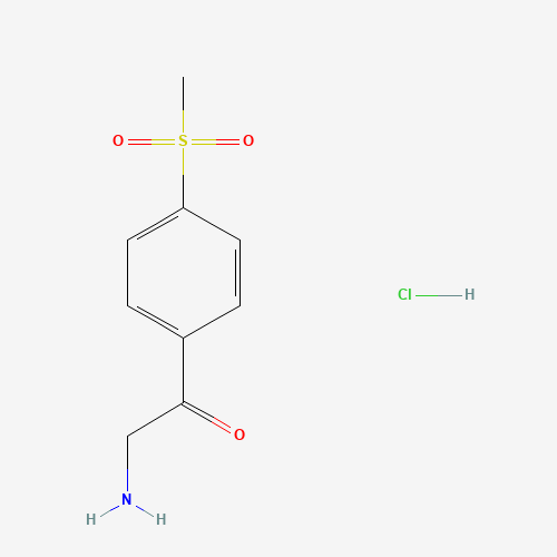 2-Amino-1-[4-(methylsulfonyl)phenyl]-1-ethanone hydrochloride (CAS: 102871-96-5) - Chemical Structure and Molecular Formula 