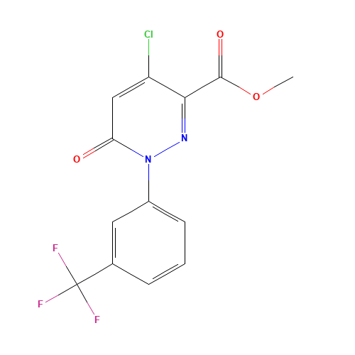 Methyl 4-chloro-6-oxo-1-[3-(trifluoromethyl)-phenyl]-1,6-dihydro-3-pyridazinecarboxylate (CAS: 129109-18-8) - Related Chemical Product