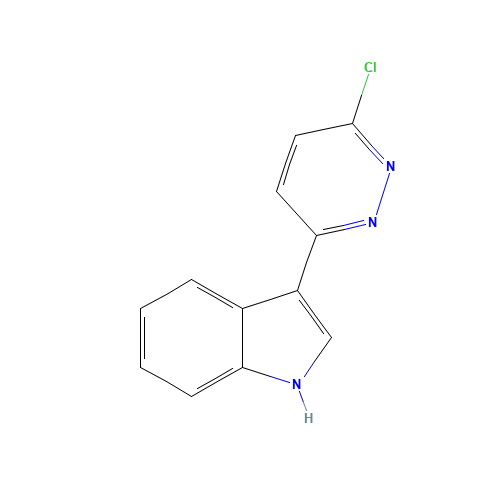 3-(6-Chloro-3-pyridazinyl)-1H-indole (CAS: 129287-26-9) - Chemical Structure and Molecular Formula 