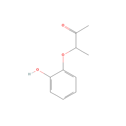 3-(2-Hydroxyphenoxy)-2-butanone (CAS: 91061-42-6) - Chemical Structure and Molecular Formula 
