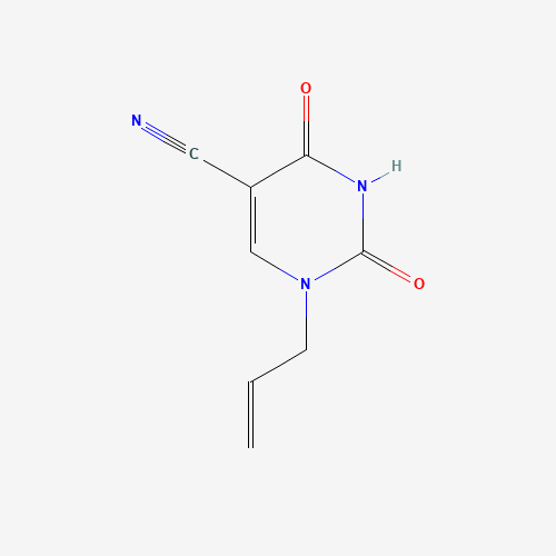 1-Allyl-2,4-dioxo-1,2,3,4-tetrahydro-5-pyrimidinecarbonitrile (CAS: 25855-27-0) - Chemical Structure and Molecular Formula 
