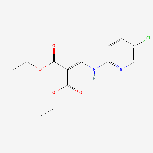 Diethyl 2-{[(5-chloro-2-pyridinyl)amino]-methylene}malonate (CAS: 16867-57-5) - Chemical Structure and Molecular Formula 