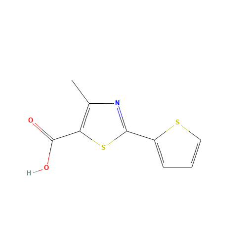 4-Methyl-2-(2-thienyl)-1,3-thiazole-5-carboxylic acid (CAS: 209540-08-9) - Chemical Structure and Molecular Formula 