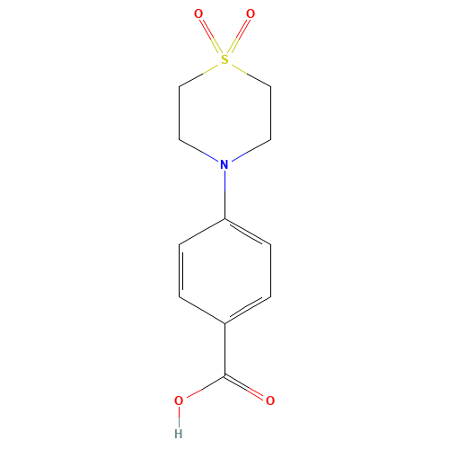 4-(1,1-Dioxo-1lambda~6~,4-thiazinan-4-yl)-benzenecarboxylic acid (CAS: 451485-62-4) - Related Chemical Product