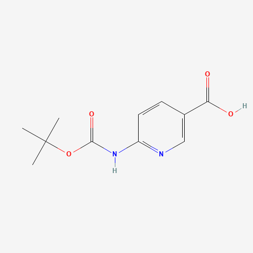 6-[(tert-Butoxycarbonyl)amino]nicotinic acid (CAS: 231958-14-8) - Chemical Structure and Molecular Formula 
