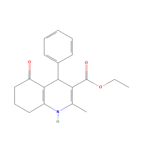 Ethyl 2-methyl-5-oxo-4-phenyl-1,4,5,6,7,8-hexahydro-3-quinolinecarboxylate (CAS: 33323-03-4) - Related Chemical Product