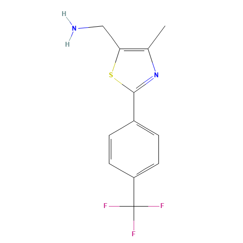 {4-Methyl-2-[4-(trifluoromethyl)phenyl]-1,3-thiazol-5-yl}methanamine (CAS: 690632-25-8) - Related Chemical Product