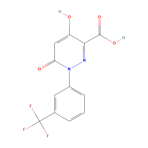 4-Hydroxy-6-oxo-1-[3-(trifluoromethyl)phenyl]-1,6-dihydro-3-pyridazinecarboxylic acid (CAS: 121582-64-7) - Related Chemical Product