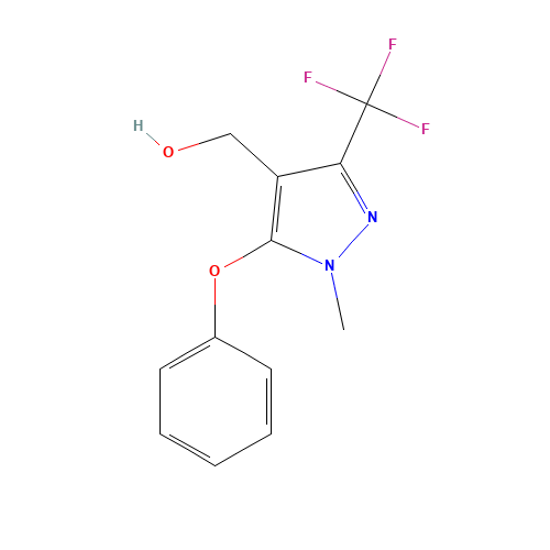 [1-Methyl-5-phenoxy-3-(trifluoromethyl)-1H-pyrazol-4-yl]methanol (CAS: 318469-22-6) - Related Chemical Product