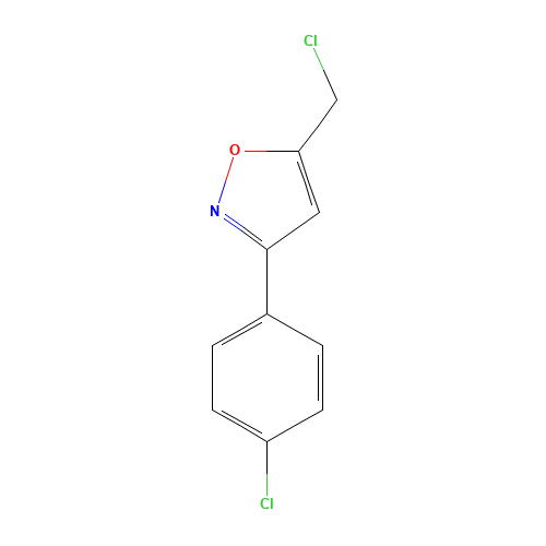 5-(Chloromethyl)-3-(4-chlorophenyl)isoxazole (CAS: 5301-02-0) - Chemical Structure and Molecular Formula 