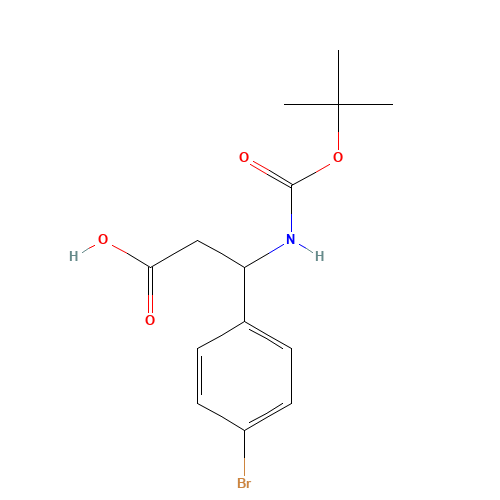 3-(4-Bromophenyl)-3-[(tert-butoxycarbonyl)amino]-propanoic acid (CAS: 282524-86-1) - Related Chemical Product