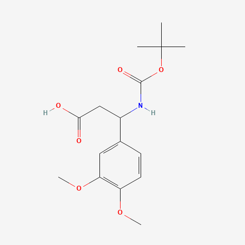 3-[(tert-Butoxycarbonyl)amino]-3-(3,4-dimethoxyphenyl)propanoic acid (CAS: 284492-37-1) - Related Chemical Product