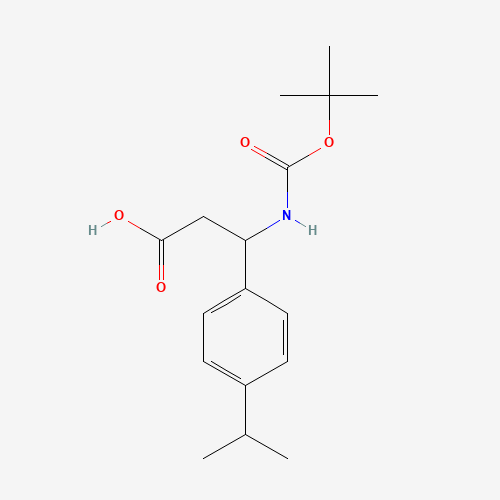 3-[(tert-Butoxycarbonyl)amino]-3-(4-isopropylphenyl)propanoic acid (CAS: 453557-73-8) - Related Chemical Product