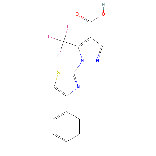 1-(4-Phenyl-1,3-thiazol-2-yl)-5-(trifluoromethyl)-1H-pyrazole-4-carboxylic acid (CAS: 159885-80-0) - Related Chemical Product