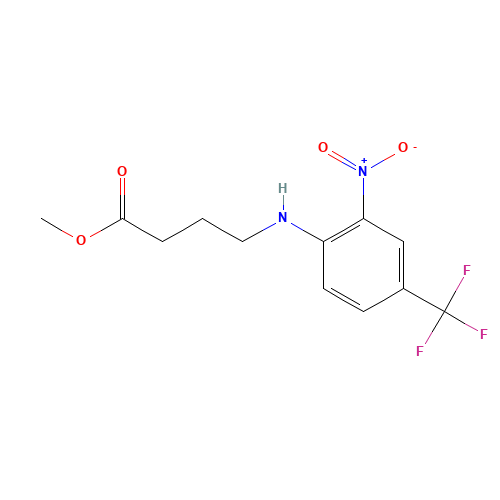 Methyl 4-[2-nitro-4-(trifluoromethyl)anilino]-butanoate (CAS: 339101-25-6) - Chemical Structure and Molecular Formula 