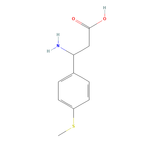 3-Amino-3-[4-(methylsulfanyl)phenyl]propanoic acid (CAS: 412925-13-4) - Chemical Structure and Molecular Formula 