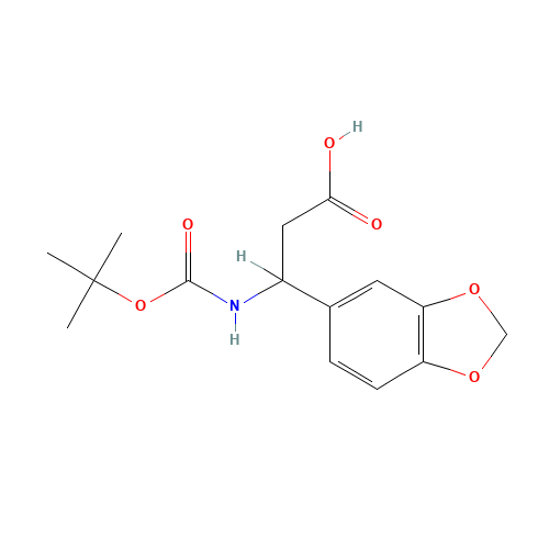 3-(1,3-Benzodioxol-5-yl)-3-[(tert-butoxycarbonyl)-amino]propanoic acid (CAS: 149520-06-9) - Related Chemical Product