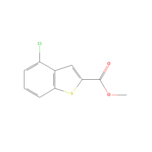 Methyl 4-chloro-1-benzothiophene-2-carboxylate (CAS: 35212-95-4) - Chemical Structure and Molecular Formula 