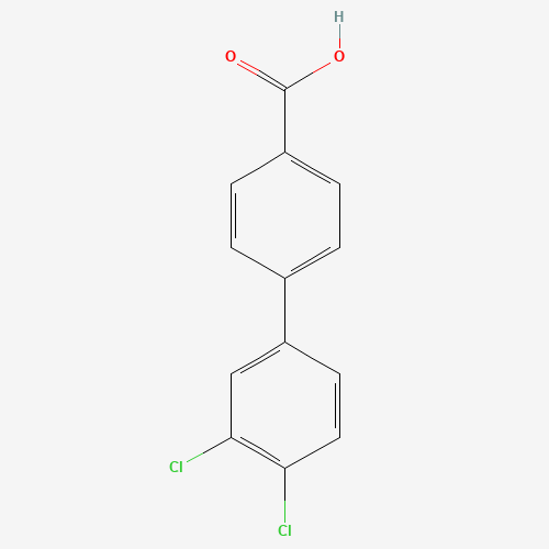 3',4'-Dichloro[1,1'-biphenyl]-4-carboxylic acid (CAS: 7111-64-0) - Chemical Structure and Molecular Formula 