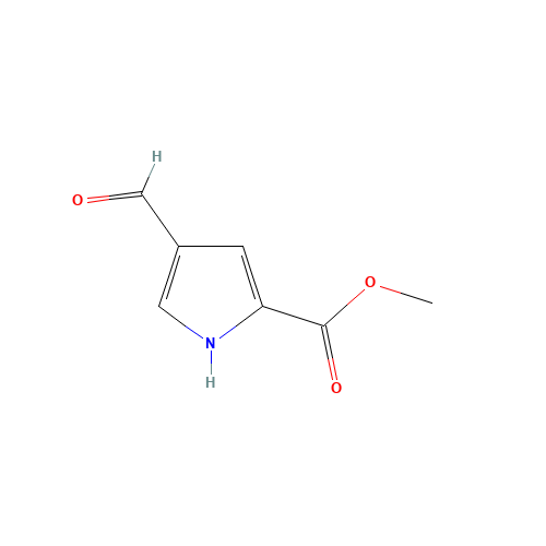 Methyl 4-formyl-1H-pyrrole-2-carboxylate (CAS: 40611-79-8) - Chemical Structure and Molecular Formula 