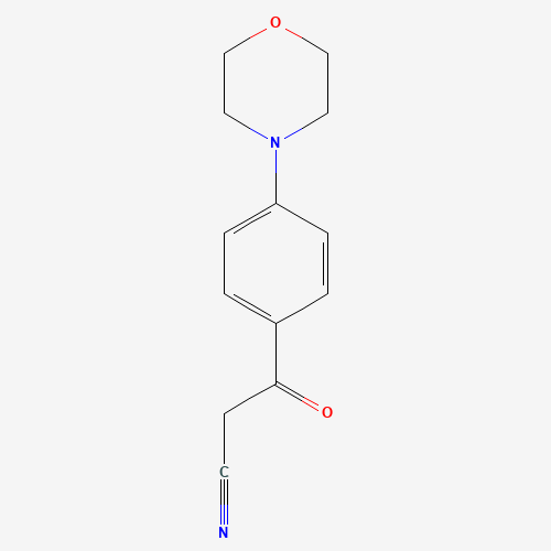 3-(4-Morpholinophenyl)-3-oxopropanenitrile (CAS: 887591-40-4) - Chemical Structure and Molecular Formula 