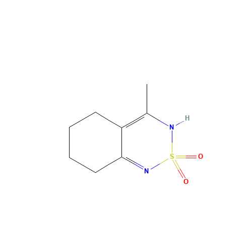 4-Methyl-5,6,7,8-tetrahydro-2lambda~6~,1,3-benzothiadiazine-2,2(1H)-dione (CAS: 3580-37-8) - Chemical Structure and Molecular Formula 