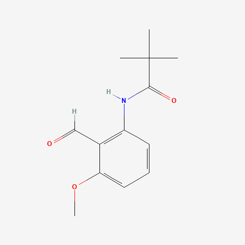 N-(2-Formyl-3-methoxyphenyl)-2,2-dimethylpropanamide (CAS: 82673-65-2) - Chemical Structure and Molecular Formula 