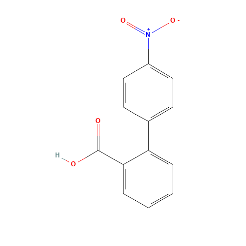 4'-Nitro[1,1'-biphenyl]-2-carboxylic acid (CAS: 18211-41-1) - Chemical Structure and Molecular Formula 