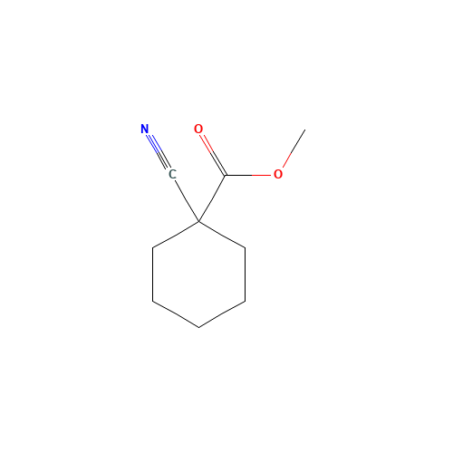 Methyl 1-cyanocyclohexanecarboxylate (CAS: 58920-80-2) - Chemical Structure and Molecular Formula 