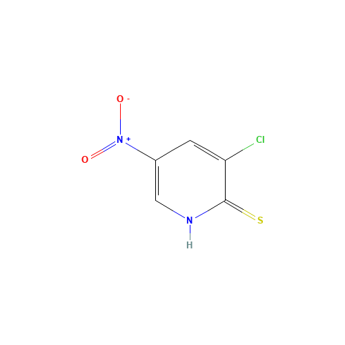 3-Chloro-5-nitro-2-pyridinethiol (CAS: 64007-60-9) - Chemical Structure and Molecular Formula 