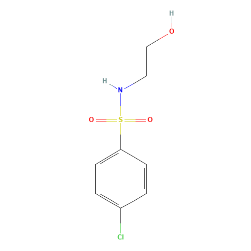 4-Chloro-N-(2-hydroxyethyl)benzenesulfonamide (CAS: 6419-69-8) - Chemical Structure and Molecular Formula 