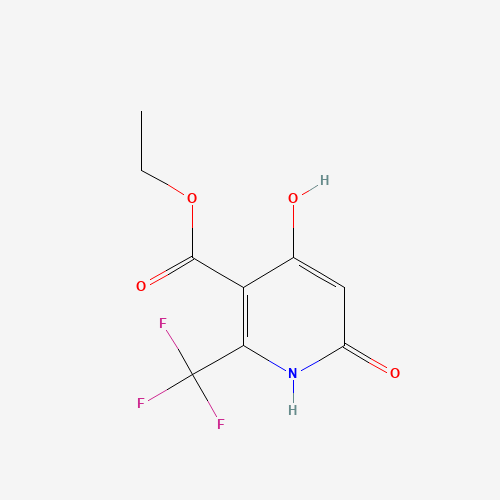 Ethyl 4,6-dihydroxy-2-(trifluoromethyl)nicotinate (CAS: 103900-77-2) - Chemical Structure and Molecular Formula 