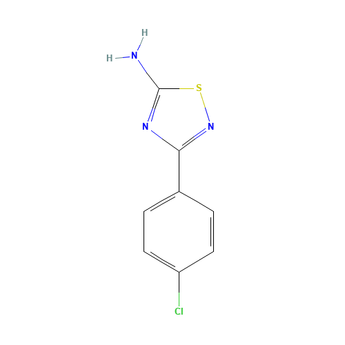 3-(4-Chlorophenyl)-1,2,4-thiadiazol-5-amine (CAS: 19922-07-7) - Chemical Structure and Molecular Formula 
