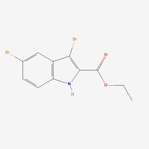 Ethyl 3,5-dibromo-1H-indole-2-carboxylate (CAS: 77185-78-5) - Chemical Structure and Molecular Formula 