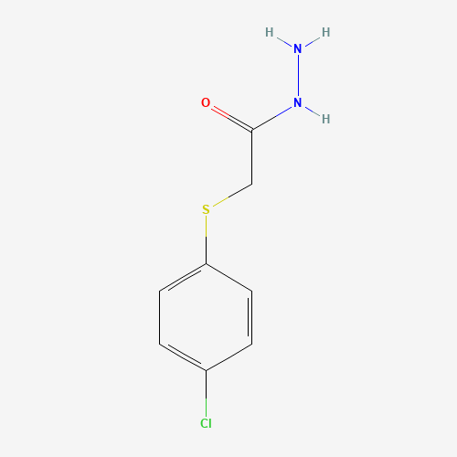 2-[(4-Chlorophenyl)sulfanyl]acetohydrazide (CAS: 75150-40-2) - Chemical Structure and Molecular Formula 