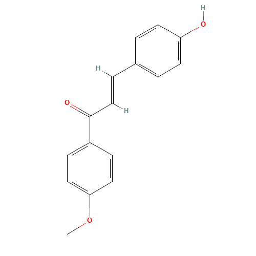 3-(4-Hydroxyphenyl)-1-(4-methoxyphenyl)-2-propen-1-one (CAS: 69704-15-0) - Chemical Structure and Molecular Formula 