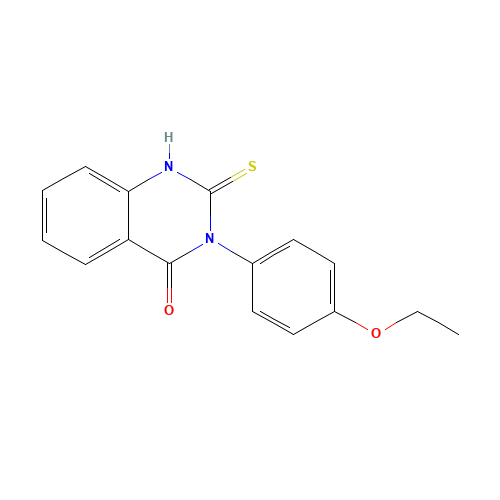 3-(4-Ethoxyphenyl)-2-thioxo-2,3-dihydro-4(1H)-quinazolinone (CAS: 1035-51-4) - Chemical Structure and Molecular Formula 