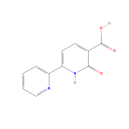 2-Oxo-6-(2-pyridinyl)-1,2-dihydro-3-pyridinecarboxylic acid (CAS: 56304-42-8) - Chemical Structure and Molecular Formula 