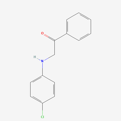 2-(4-Chloroanilino)-1-phenyl-1-ethanone (CAS: 53181-22-9) - Chemical Structure and Molecular Formula 