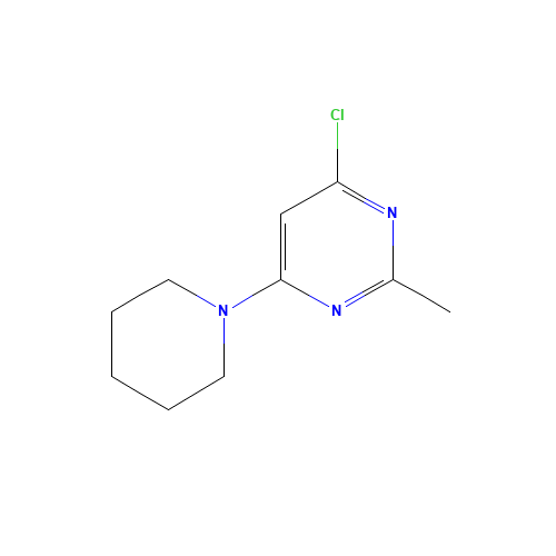 4-Chloro-2-methyl-6-piperidinopyrimidine (CAS: 94052-15-0) - Chemical Structure and Molecular Formula 