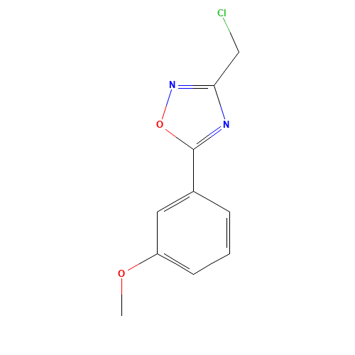 3-(Chloromethyl)-5-(3-methoxyphenyl)-1,2,4-oxadiazole (CAS: 175205-62-6) - Chemical Structure and Molecular Formula 