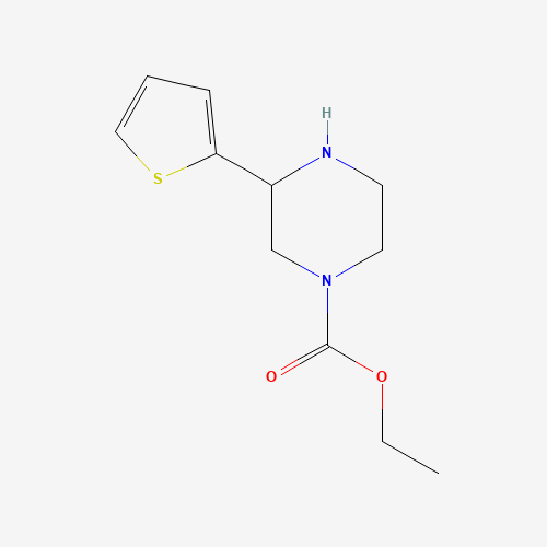 3-Thiophen-2-yl-piperazine-1-carboxylic acid ethyl ester (CAS: 85803-50-5) - Chemical Structure and Molecular Formula 