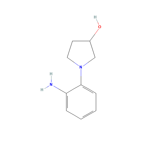 1-(2-Aminophenyl)-3-pyrrolidinol (CAS: 955398-56-8) - Chemical Structure and Molecular Formula 