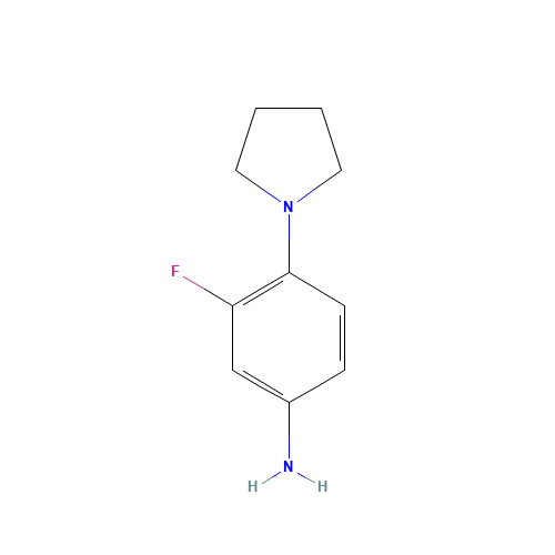 3-Fluoro-4-(1-pyrrolidinyl)aniline (CAS: 93246-54-9) - Related Chemical Product