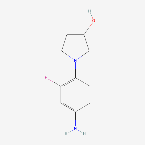 1-(4-Amino-2-fluorophenyl)-3-pyrrolidinol (CAS: 593249-20-8) - Chemical Structure and Molecular Formula 